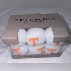 Plush Snow Balls with Orange 'T' Team Logo